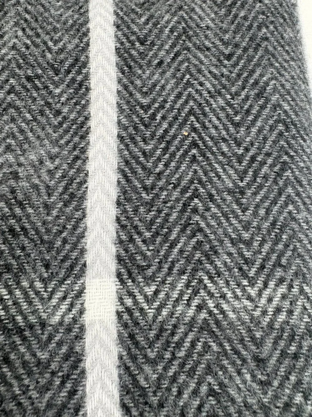 Scarf - Gray/White/ Black - Soft Heavy Wool/Acrylic Mix - Gender Neutral - NWT